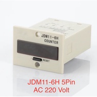 Counter JDM11-6H AC 220V 5 Pin JDM11 6H 6 Digit Display Electronic Industrial Mechanical Electric Co