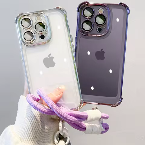 For Google Pixel 10Pro XL Pixel 9Pro XL Pixel 9 Pixel 8A Pixel 7 Electroplating Hand Strap Soft TPU 