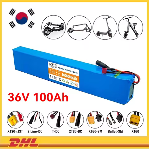 36V 100Ah 18650 Rechargeable Lithium Battery Pack 1000W Power 36v ebike battery 36v Lithium battery 