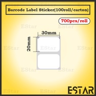 Barcode Label Sticker Price Tag Product Label Sticker Paper Kertas Label 1 carton (BC02)