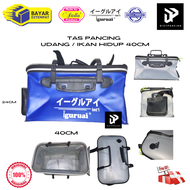 Tas Pancing Tempat Umpan Udang Ikan Hidup Bisa Dipasang Pompa Oksigen Iguruai 40cm