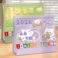 Horizontal Index Desk Calendar 2026 Calendar Desktop Cartoon Student Cute Calendar