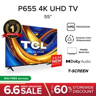 TCL P655 4K LED Google TV 55 inch |  | Smart TV | HDR 10 | Dolby Audio | Metallic Bezel-less
