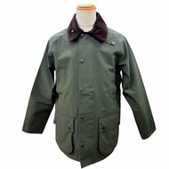狀況極佳 ▼ Barbour 25AW 252MSP0107 BEDALE 雙層燈芯絨領，logo刺繡，格子襯裡，雙拉鍊，非蠟質夾克，卡其色，尺碼 38，正品，男士。