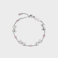 包郵💎官方原盒 Charles & Keith 蝴蝶結 粉紅水晶 手鏈 玫瑰金 銀色 小ck Bracelet 禮物 送女朋友 情侶戒 週年紀念 送老婆