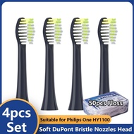 [HOT XIJXEXJWOEHJJ 516] 4pcs Replacement for Philips One HY1100 Toothbrush Heads Electric Tooth DuPont Soft Brush Heads Smart Clean Toothbrush Nozzle