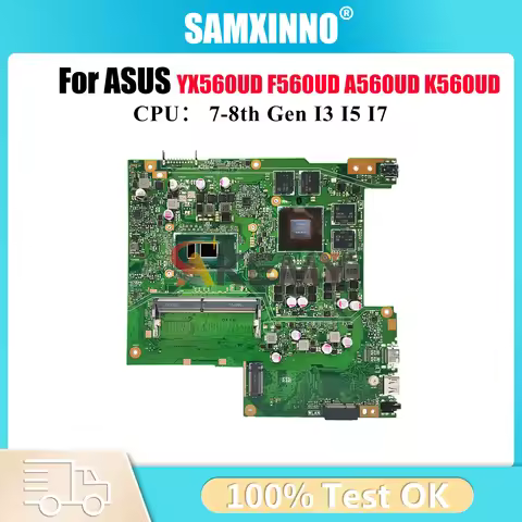 X560UD Laptop Motherboard For ASUS VivoBook YX560UD K560UD X560U F560UD X560UD A560UD Mainboard With