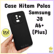 Case Samsung A6 Plus A6+ Hitam Black Matte Softcase Lentur Polos Slim