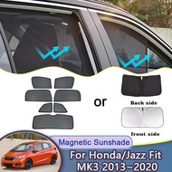 For Honda Fit Jazz MK3 2013~2020 Car Mesh Sunshade Window  Sun Shades Visor Shading Privacy Curtains