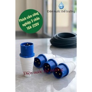 3 PCS 3-pin industrial plug 16A-220V, male plug 16A industrial female plug