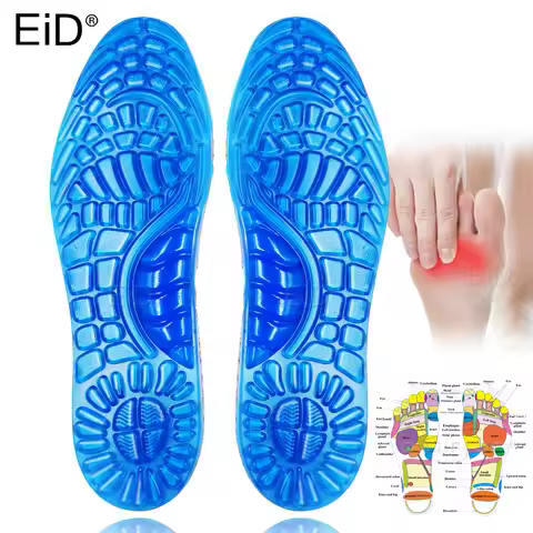 EiD Soft massage Gel Insoles Shock Absorption Cushion Running Walking Comfortable Massaging Gel Inso