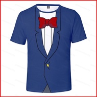 YS Detective Conan Tshirt Anime Unisex Tee For Kid Adult Cosplay Kaito Kiddo 3D Shirt Short Sleeve T