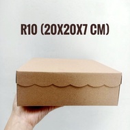 Cake Cardboard R10 20x20x7cm Kraft Box Thick Box