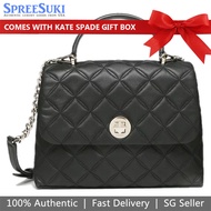 Kate Spade Handbag In Gift Box Crossbody Bag Natalia Top Handle Satchel Black # K6030