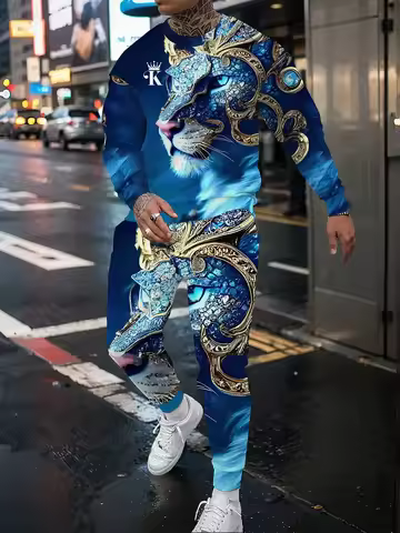 New Mighty Lion Tshirt+Pants Suit 3D Print Men Women Jogging Tracksuit Outfits Fashion Sweatshirt Ma