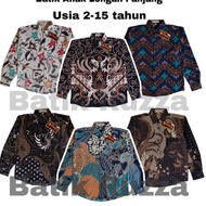 KEMEJA Limited Stock Tiedyea Batik Children Size 0-15 Years Old Shirt Crown Motif Rowo Navy Long Sle