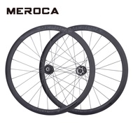 MEROCA RC38 Road Bike Wheels 700C Disc Brake Wheelset Thru Axle Quick Release Front 2 Rear 4 Bearing Rim 38MM 120 Clicks Ultra Light Aluminum Alloy Wheel Set