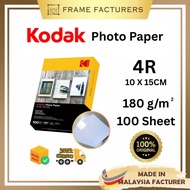 4R Kodak Photo Paper Gloss Inkjet Paper High Gloss Photo Printes 4R Kodak Kertas Gambar 180gsm 100 s