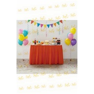 Orange / Light Orange Cover Banquet Table