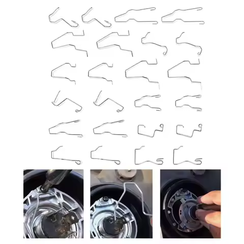 24pcs H1 H3 H4 H7 Headlight Bulb Spring Clips Headlight Bulb Retaining Clip Holder Headlamp Light Bu