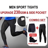 ROOFLESS Seluar Tight Lelaki Bola Tight Pant Man Seluar Running Lelaki Legging Men Sport Tight Pants