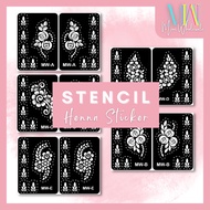 (2pcs) Sticker Inai Budak/Sticker Inai Sepasang Tangan/Sticker Henna Budak/Sticker Henna Murah Borong