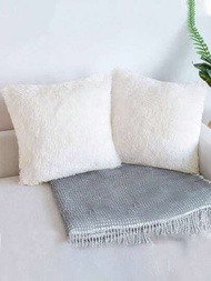 1入組素色靠墊套無填充物極簡主義織物裝飾抱枕套適合家用