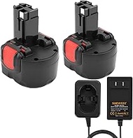 Shentec 9.6V 4.5Ah Ni-MH Battery + Charger Replacement Battery for Bosch PSR 960 BAT048 BAT100 BAT11