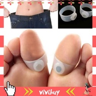 🌸2pcs Silicone Magnetic Slimming Foot Massager Toe Rings Durable Fat Weight Loss Health Therapy Circle