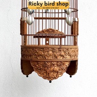 Bamboo Birdcage, Puteh bird cage - Qillin design