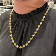 NECKLACE EMAS KOREA COP 916 @ 999 ( RANTAI LEHER ) gold necklace 916 gold necklace