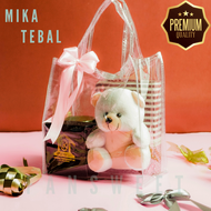 TAS MIKA FULL TRANSPARAN UK 20X10X20 HAMPERS KADO TOPLES