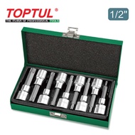 TOPTUL 9PCS 1/2" DR. Long Star Bit Socket Set (GAAD0906)