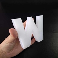 Acrylic Letters and Numbers [8mm to 12mm Thick] [Height: 5-8inches] Clear Black White SET B