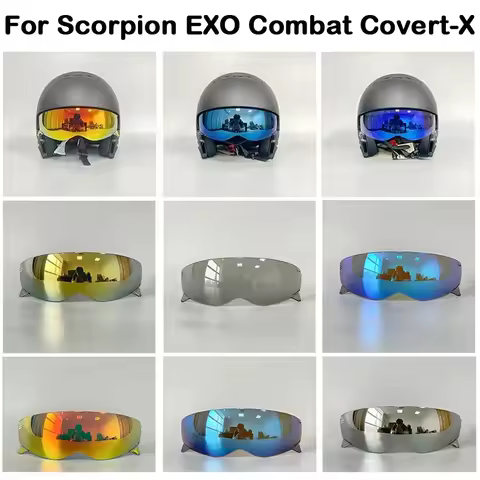 Helmet Visor for Scorpion EXO Combat Covert-X Capacetes Visera Sunscreen Windshield Helmet Shield Mo