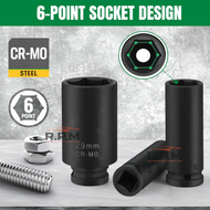 1/2" Impact Deep Socket 6point Industrial Grade