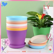 LY Flowerpots with Tray Home&amp;Living Home Decor Balcony Garden Gardening Tools Multicolor Pots Tray