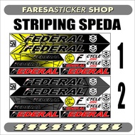 FEDERAL SIMPLE BICYCLE STRIPING STICKER