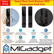 Smart Door Lock Push Pull Keyless Fingerprint NFC Home Door Lock