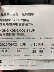 周興哲演唱會 2張 原價放 21/9