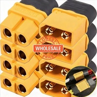 [H&L]2PCS - XT60H Connector 30A 60A Peak 500V DC, Low Resistance 0.55mΩ Gold Plated Copper, Wide Tem