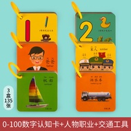 Baby Learning Number Cards 1 to 100 Kindergarten Children Enlightenment Teaching Tools Picture Recog