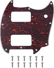 1Pcs Yootones HH 9 Holes Round Corner Guitar Pickguard 2 Humbuckers Compatible with Squier Bullet Se