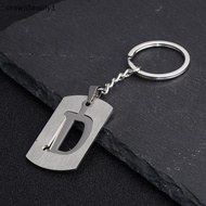 (crownfamily1) Stainless A-Z Letters Key Chain Charm 26 Letters KeyChain Men Women Keychain [Fast sh