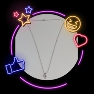 (SG ready Stocks) Made in Korea Treble Clef Necklace, Musical Note Necklace, Cubic Zirconia Treble C