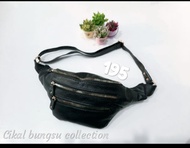 Promo Tas pinggang (waistbag) papirut kulit asli selempang fashion wanita asli Garut mdl 195 size S
