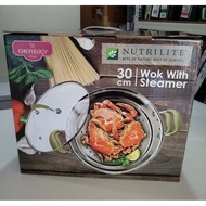 Chefology Swiss 30cm Wok With Steamer
