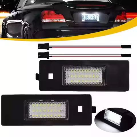 2pcs For BMW LED License Number Plate Lamp 1 Series E81 E87 E63 E64 M6 E85 E86 Z4 F12 F13 F20 K48 Xe