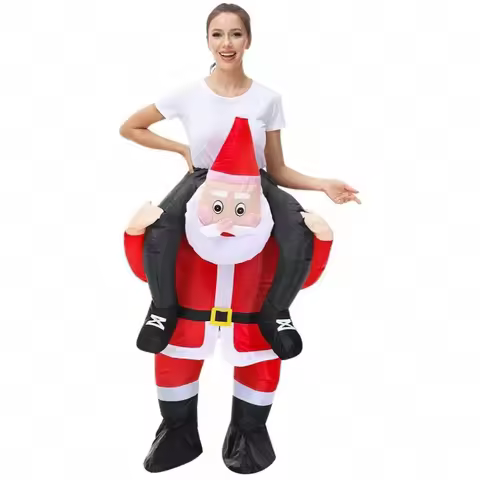 Inflatable Santa Claus Costume Adult, ride on elves Costume, Fancy Funny elves Costumes Christmas Ha