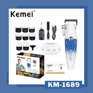 KEMEI Hair Clipper รุ่น KM-1689 ปัตตาเลี่ยนตัดแต่งผมและหนวดเครา แบบไร้สาย รอบหมุน 8800 rpm